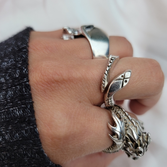 Sterling Snake Wrap Ring - Picture 4 of 4